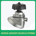 Sanitary diaphragm valve weld end manual type